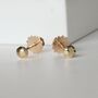 Tiny Hammered Stud Earrings With Screw Backs, thumbnail 4 of 6