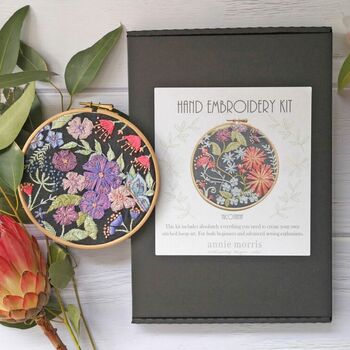 Nicotiana Flowers Embroidery Kit, 3 of 10