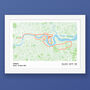 London Personalised Marathon Map Print, thumbnail 1 of 5