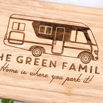 Personalised Motorhome Chopping Board Travel Gift, 3 of 4