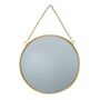 Round Gold Hanging Mirror With Chain, thumbnail 2 of 4
