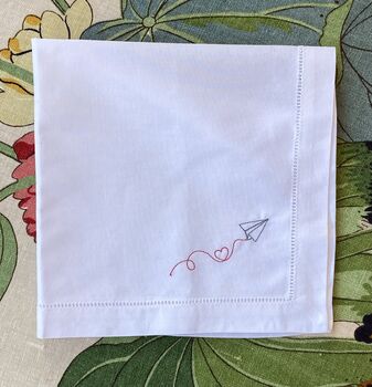 Embroidered Love Journey Napkin, 2 of 4