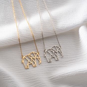 'Lucky Wisdom' Geometric Elephant Necklace, 4 of 9