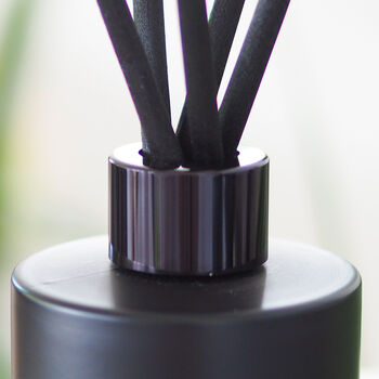 Personalised Matt Black Diffuser Bottle And Reed Set, 2 of 6