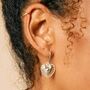 Heart Rays Green Onyx Sterling Silver Drop Earrings, thumbnail 1 of 8
