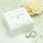 Personalised 'Forget Me Not' Wooden Wedding Ring Box, thumbnail 3 of 4