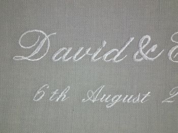 Personalised Fourth Wedding Anniversary Linen Picture, 3 of 3