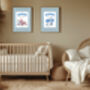 Babar Set Of Two Football Nursery Art Prints, thumbnail 2 of 5