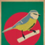 Blue Tit Birds Retro Style Poster Print, thumbnail 2 of 2