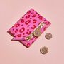 Personalised Fuchsia Pink Leopard Print Card Holder, thumbnail 3 of 5