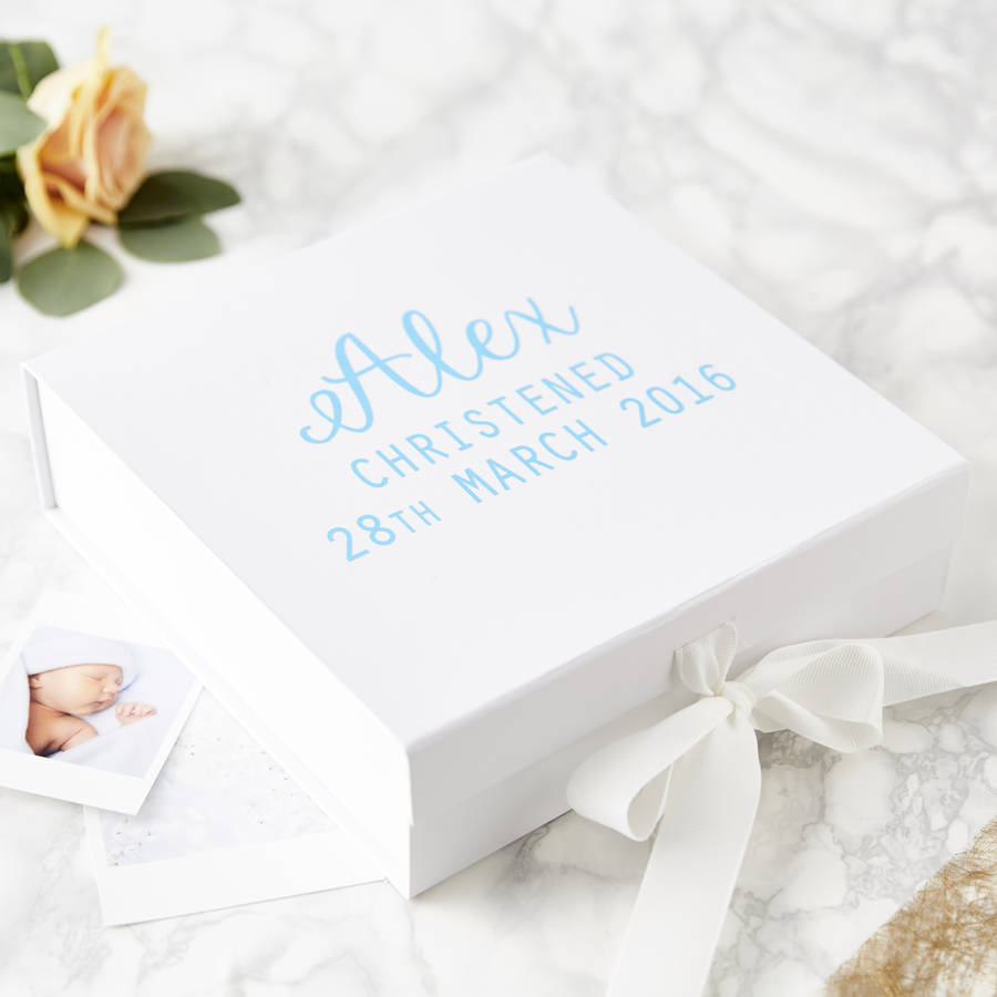 Personalised Christening Keepsake Box By Sophia Victoria Joy