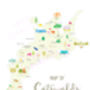 Map Of The Cotswolds Art Print, thumbnail 4 of 6