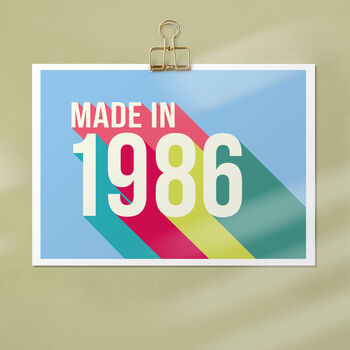 Personalised 40th Birthday Year Print, 6 of 7