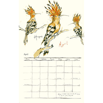 2022 Calendar Birds, Bugs And Bees, 6 of 12
