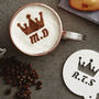 Personalised Crown Coffee Stencil, thumbnail 1 of 5