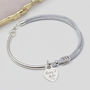 Personalised Silk And Sterling Silver Charm Bangle, thumbnail 1 of 10