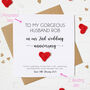 Personalised 2nd Wedding Anniversary Card For Husband Or Wife, thumbnail 2 of 6