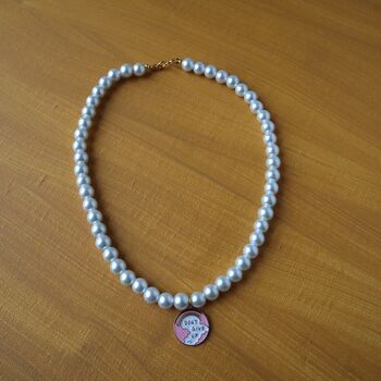 Glass Pearl Charm Necklace, 7 of 10