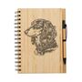 Personalised Longhaired Dachshund Engraved Notebook And Pen Set, thumbnail 2 of 2