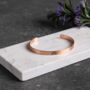 Engraved Leaf Pattern Solid Copper Cuff Bracelet, thumbnail 4 of 5