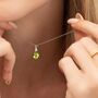 Peridot Pendant Necklace In Sterling Silver And Gold, thumbnail 1 of 11