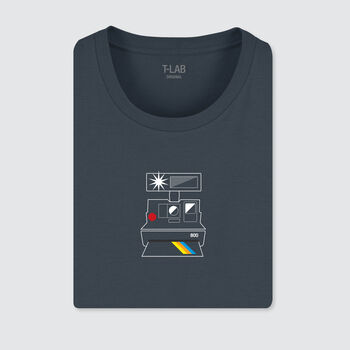 Insta Grey Retro Camera T Shirt, 2 of 7