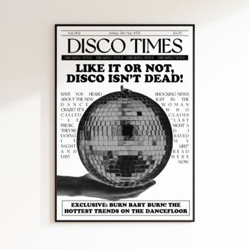 Disco Newspaper Poster, 2 of 9