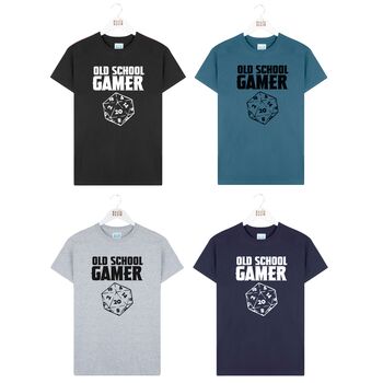 Old School Gamer 20 Sided Dice Tshirt, 3 of 7