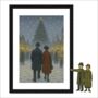 Couple/Christmas Market Lowry Style Framed Art, thumbnail 1 of 2