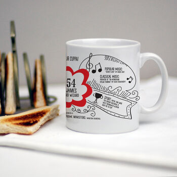 70th Birthday Gift Personalised 1954 Mug, 3 of 11