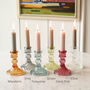 Coloured Cut Glass Candle Stick, thumbnail 2 of 8