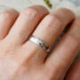 Star Set Diamond Wedding Band In Solid Platinum, thumbnail 2 of 4