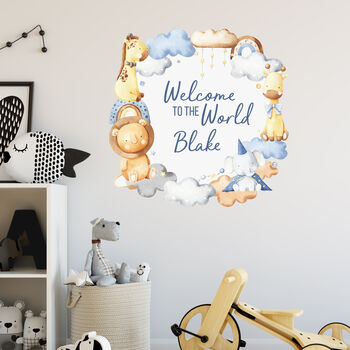 Personalised Welcome To The World Jungle Wall Sticker, 5 of 5
