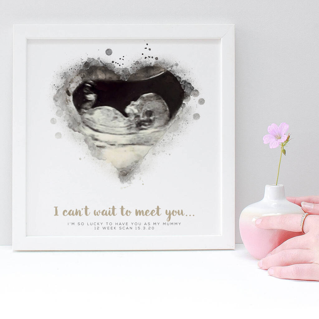 Personalised Baby Scan Framed Print, 1 of 6