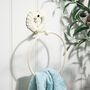 Heart Iron Wall Mounted Bathroom Towel Ring, thumbnail 1 of 9