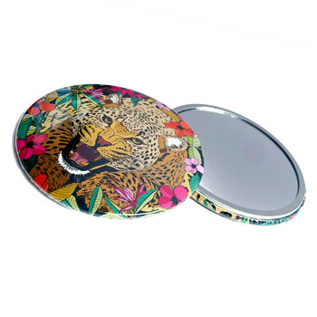 Wild Cat Leopard Handbag Mirror And Pouch, 6 of 9
