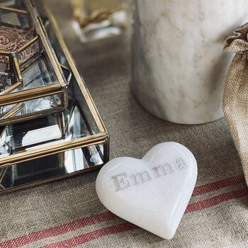 Personalised Marble Heart, 2 of 3