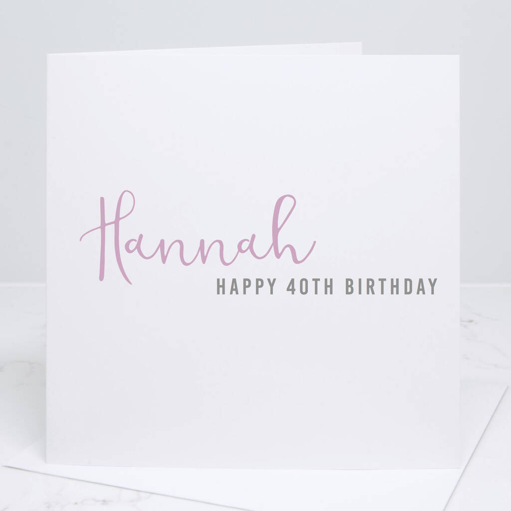 Personalised Happy Birthday Calligraphy Card, 1 of 7