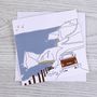 Campervan Greetings Card 'The Path To Happiness', thumbnail 1 of 1