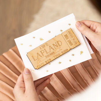 Personalised Wooden Ticket Gift Experience Card, 3 of 9