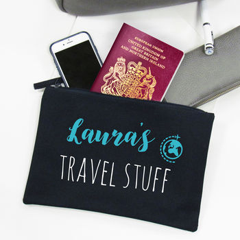 Personalised Travel Essentials Bag, 4 of 9
