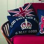 God Save The King Wool Coronation Cushion, thumbnail 1 of 5