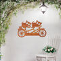 Metal Cat Duo On Bicycle Wall Art For Garden Decor, thumbnail 8 of 10