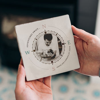 Personalised Compass Photo Tile, 4 of 11