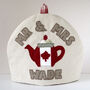 Personalised Canadian Flag Tea Pot Cosy Gift, thumbnail 3 of 9