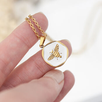 Personalised Honey Bee Pendant And Necklace, 2 of 8