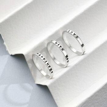 Personalised Silver Stacking Rings, 2 of 4