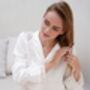 Satin Lace Bridal Pyjamas In White, thumbnail 6 of 11