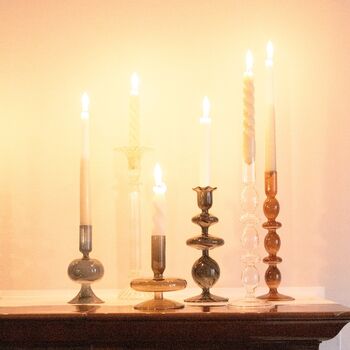 Glass Candlesticks In Assorted Colours, 2 of 5
