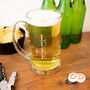Personalised Vertical Name Etched Glass Tankard, thumbnail 4 of 7